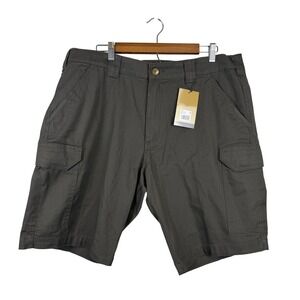 Lincoln Outfitters Mens Twill Cargo Shorts Woods Gray Green 18423 Size 38 NWT